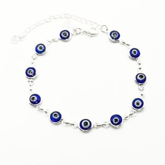 Pulseira Kira Olho Grego Banho Ródio