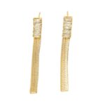 Brinco Zoe Riviera Zircônias Banho Ouro 18K