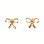 Brinco Any Laço com Micro Zircônias Banho Ouro 18K