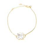 Pulseira Isis Zircônia Quadrada Banho Ouro18K