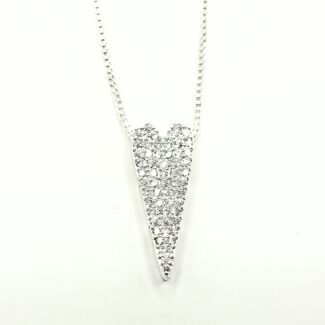 Chocker Coração Micro Zircônias Alice Banho Prata 925