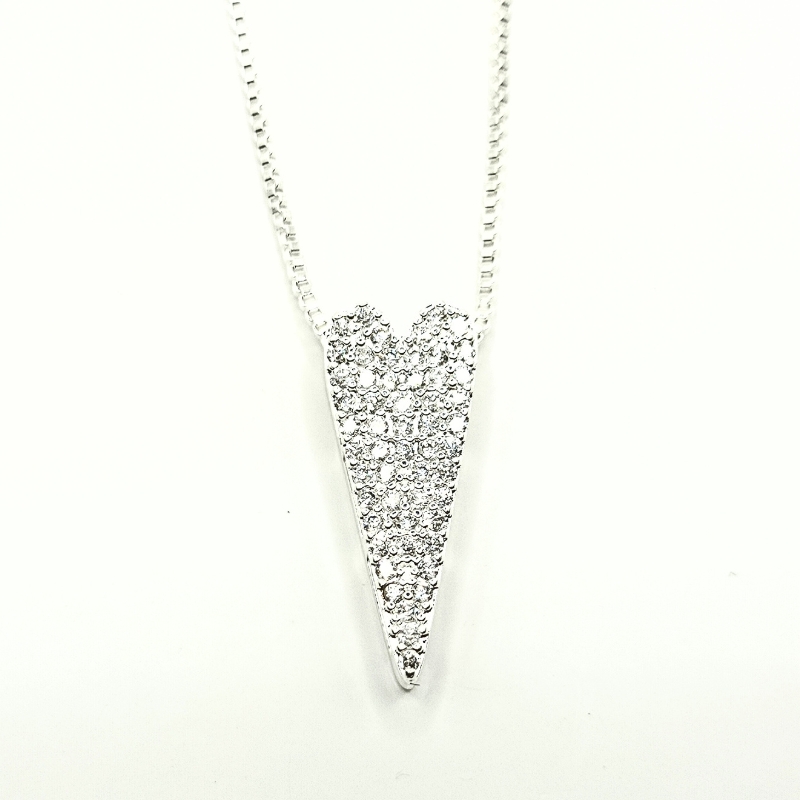 Chocker Coração Micro Zircônias Alice Banho Prata 925