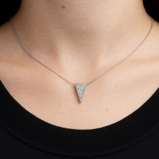 Chocker Coração Micro Zircônias Alice Banho Prata 925